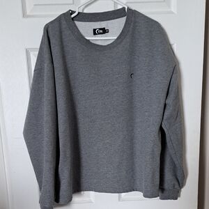 ZYIA Active Gray Sweater with Black Logo Tag